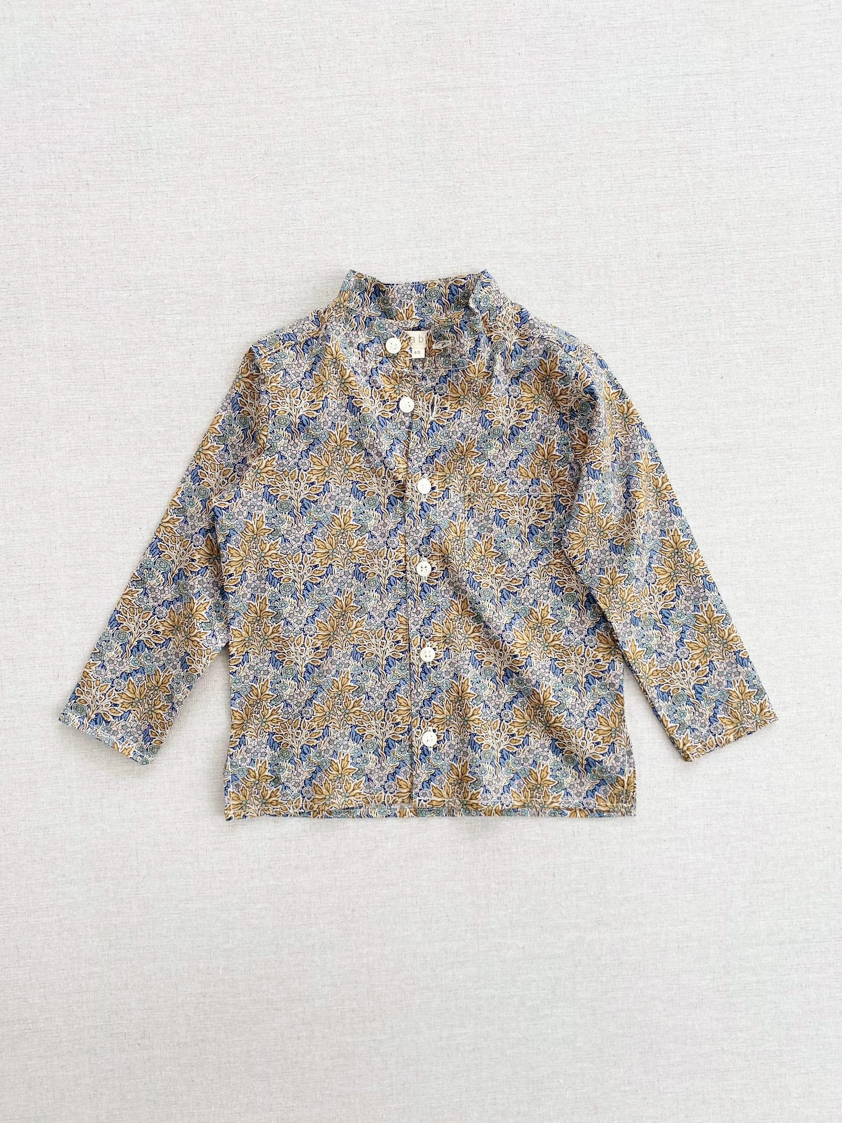 band collar buttondown made with aubrey forest liberty of london tana lawn