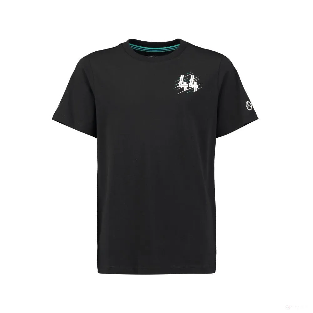 Mercedes Kids T-shirt, Lewis Hamilton, Black, 2018